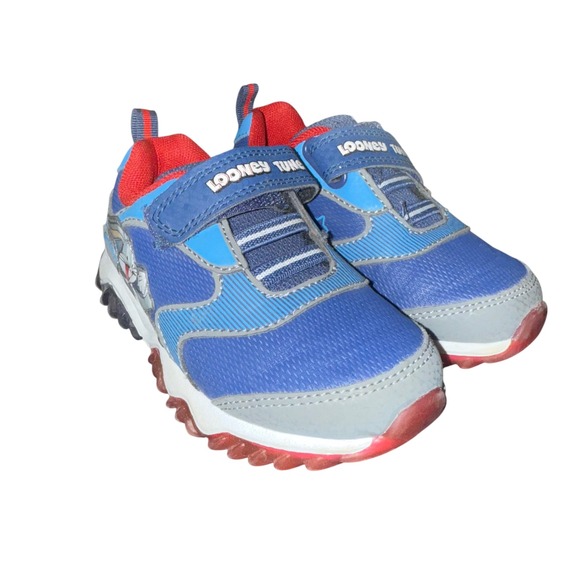 Looney Tunes Boys Girls Blue Red Bugs Bunny Light Up Sneakers Size 9 Toddler - Picture 7 of 7